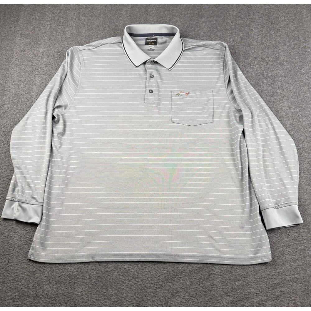 Greg Norman Long Sleeve Polo Shirt Tasso Elba Size XL